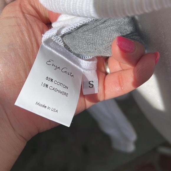 Enza Costa Cashmere Blend Sweater NWOT - Picture 8 of 11